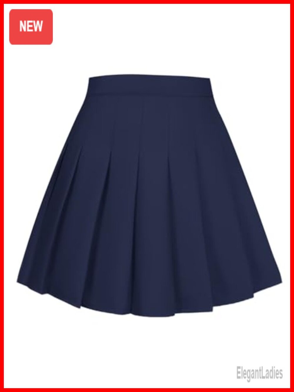 Pleated High Waisted Skort with Shorts Elastic Waist Casual Tennis